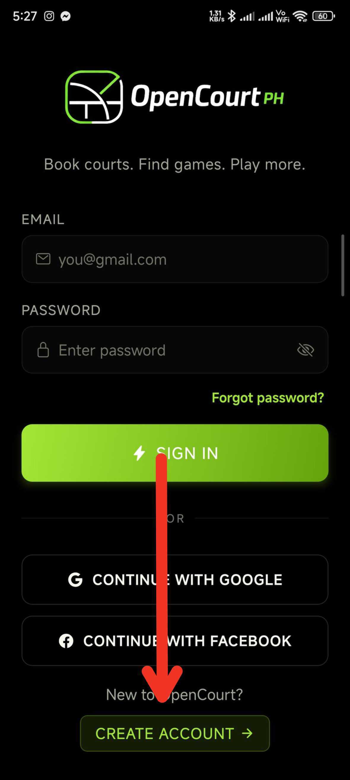 Mobile app screenshot